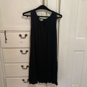 Plus size flowy black dress